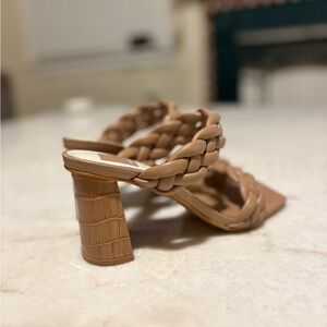 Dolce Vita Braided Brown Heeled Sandals